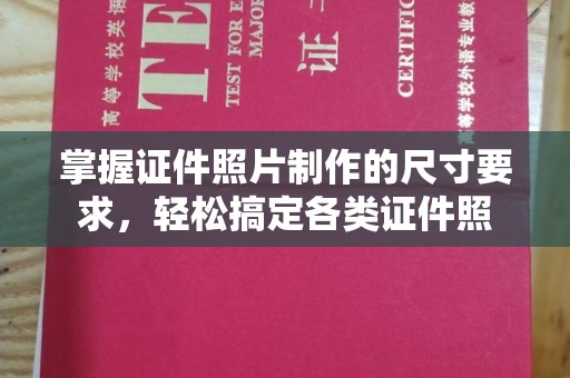 凌海掌握证件照片制作的尺寸要求，轻松搞定各类证件照